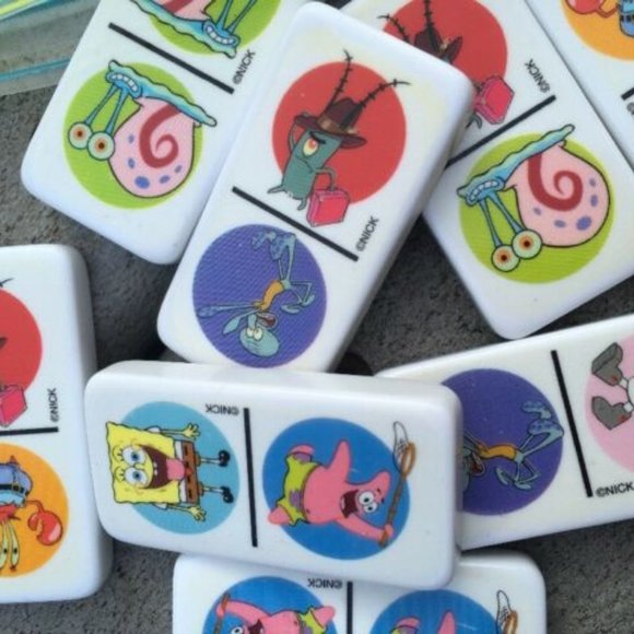 Nickelodeon Spongebob Squarepants Dominoes & Checkers Game Set in Lenticular Box - Picture 13 of 13